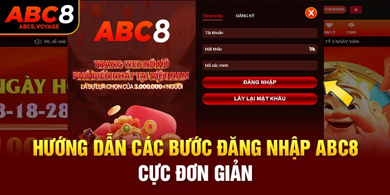 Hướng dẫn các bước đăng nhập ABC8 cực đơn giản